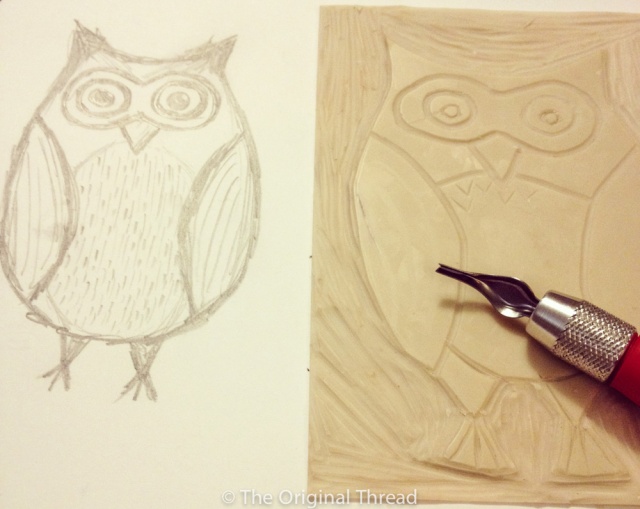 Owl Sketch Carving